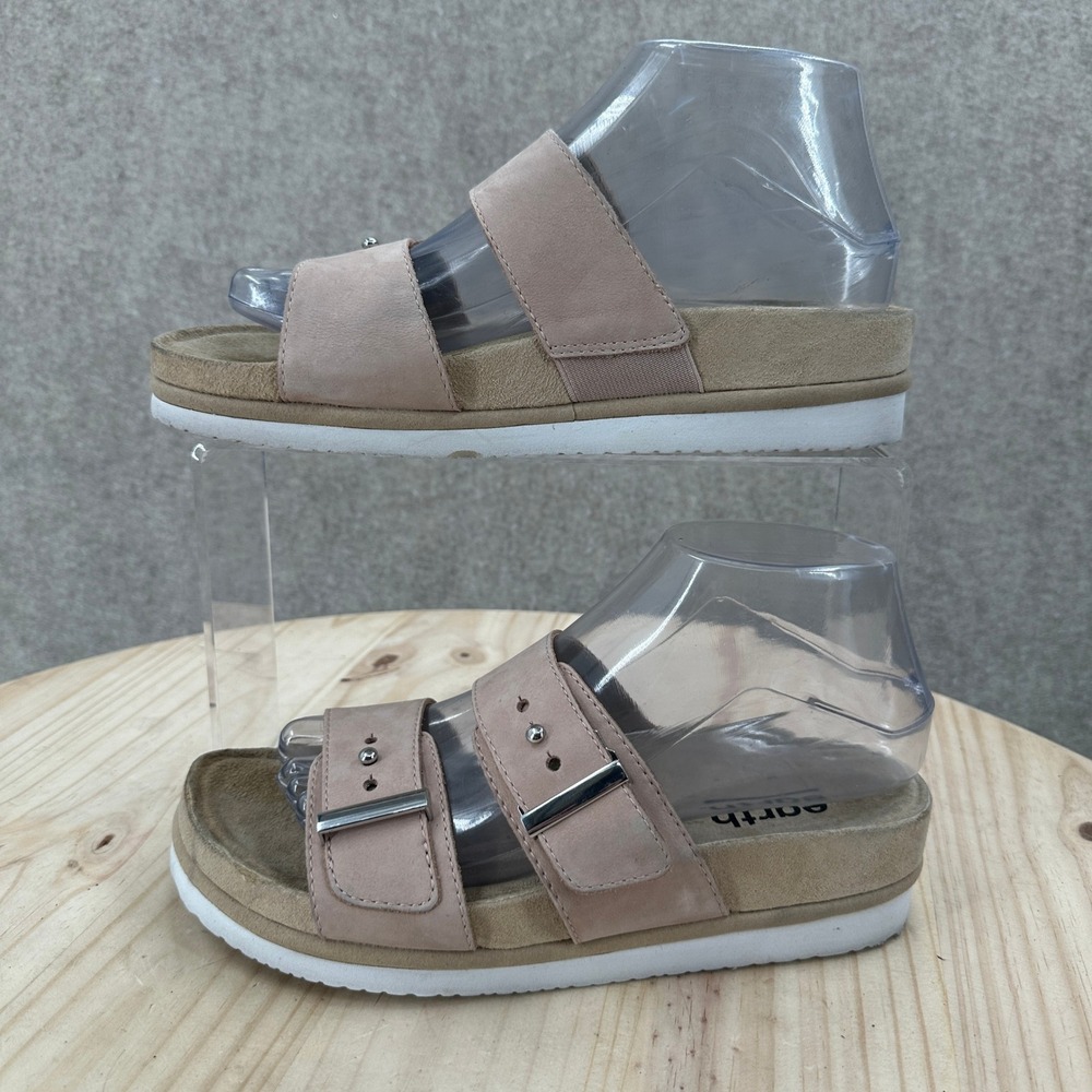 Earth Canyon Ruby Sandals Womens 7 Morel Blush Pink Beige Buckle Slides Platform